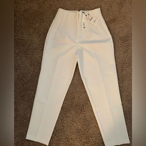 Zara High Waisted White Brand New Pants